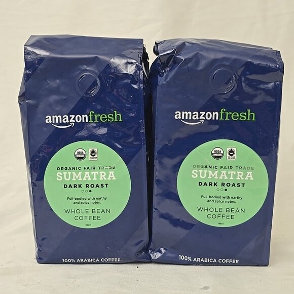 2 PACK 12oz Sumatra Whole Bean Coffee Sustainable Dark Roast for Coffee Lovers - Picture 1 of 5
